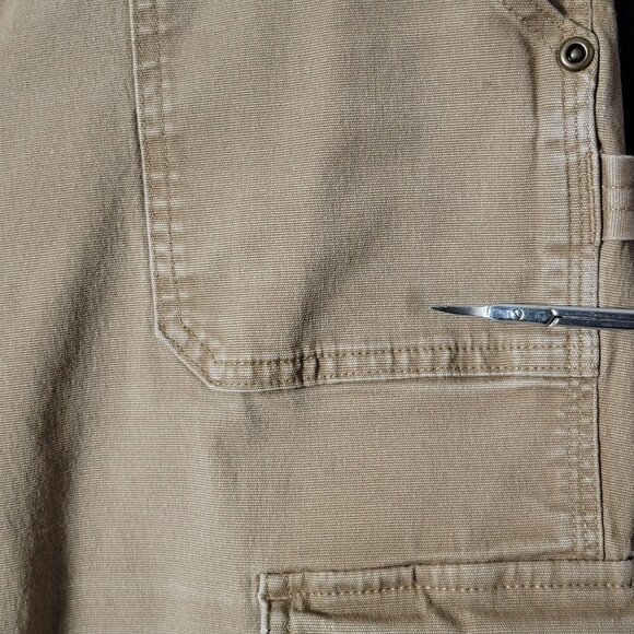 Duluth Womens Tan Curvesetter Waistband Pants 8x33 Carpenter Work Cargo Outdoor - Picture 8 of 12